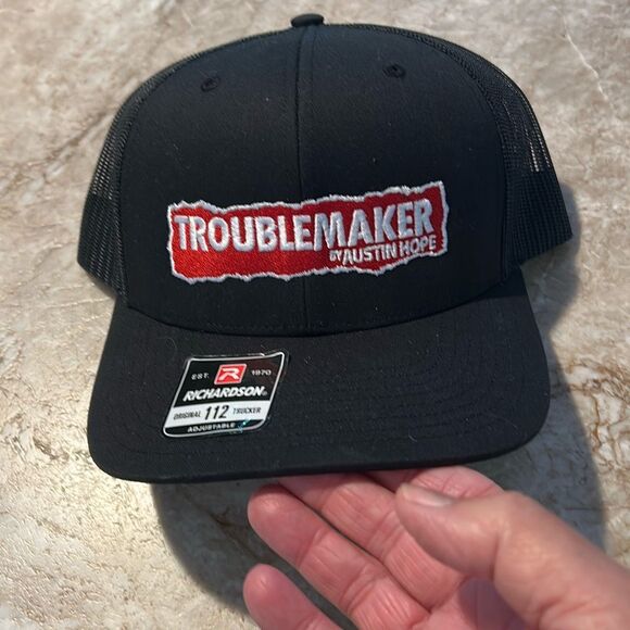 TROUBLEMAKER Black Trucker Hat NWT - Picture 1 of 5